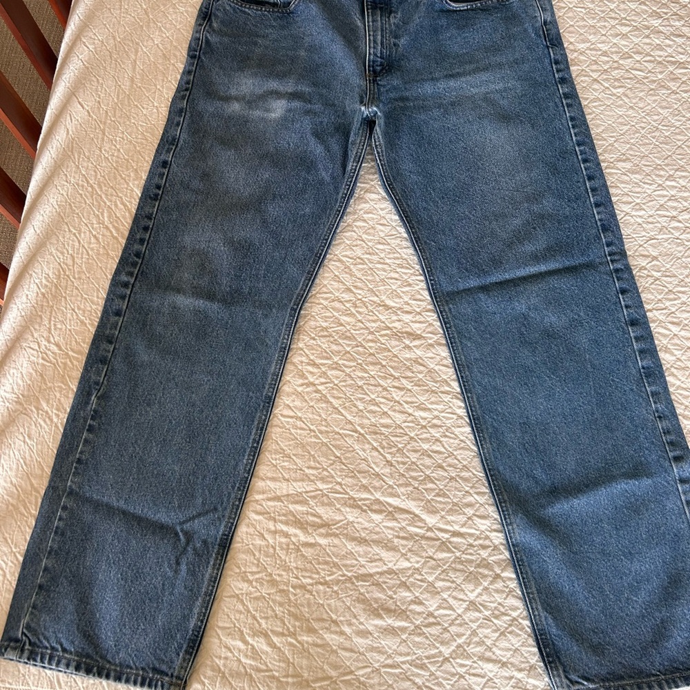 Carhartt Men's Dark Blue Straight-Leg Jeans